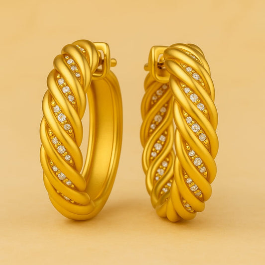 18 AYAR SARI BYEAZ ALTIN BURMA KIVRIM & BEYAZ PIRLANTA YÜZÜK