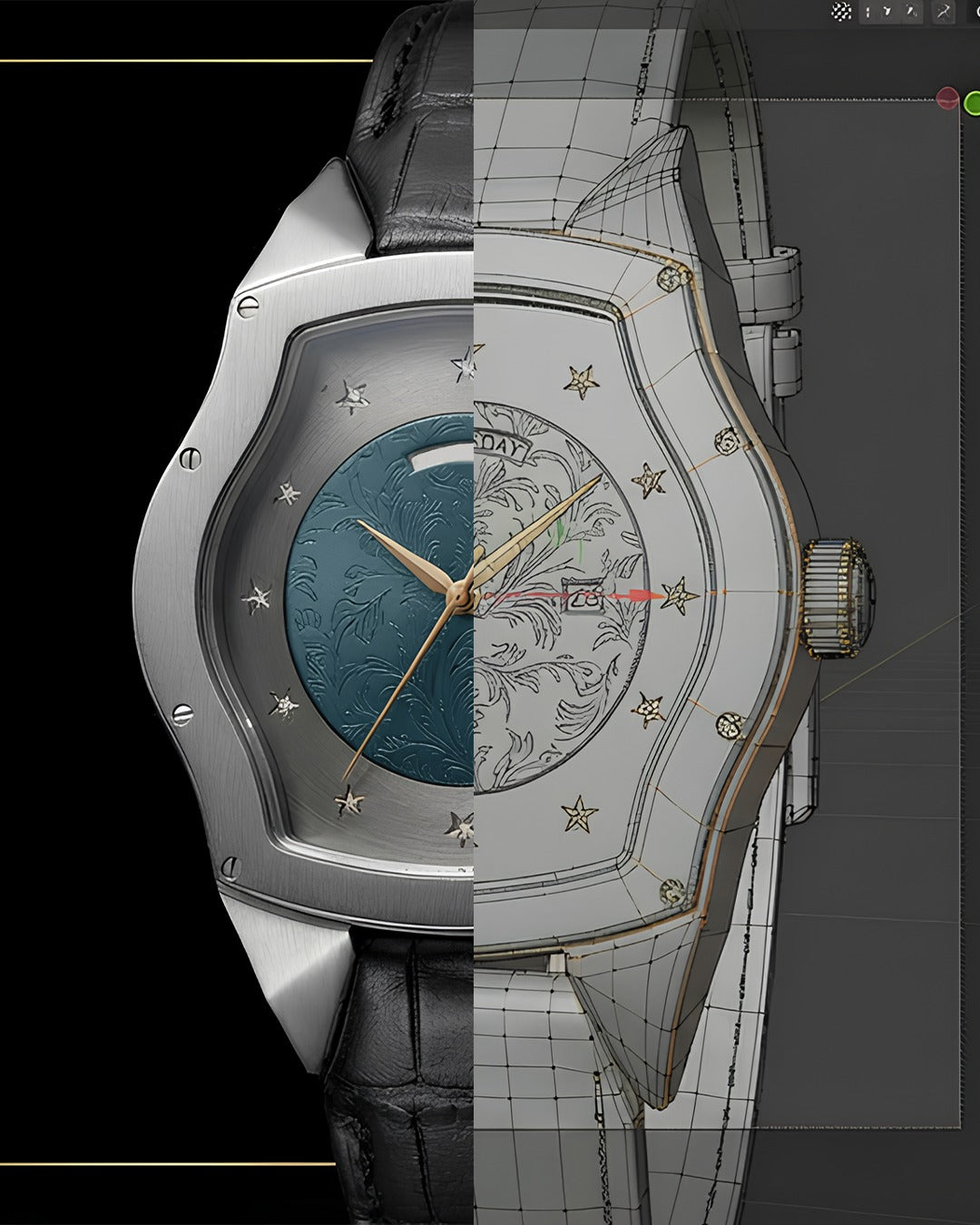 ÖZEL TASARIM NOBLE STAR OTOMATİK MEKANİZMALI TİTANYUM KOL SAATİ