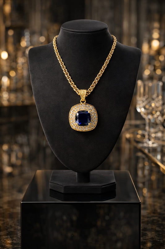 Maviliğin Sonsuz Huzuru Kolye - 6 ct Mavi Safir