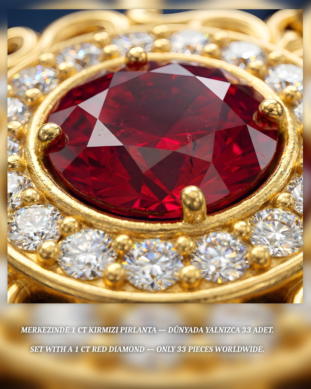 Keramet Kolye - 1 ct Kırmızı Yakut 18K Altın