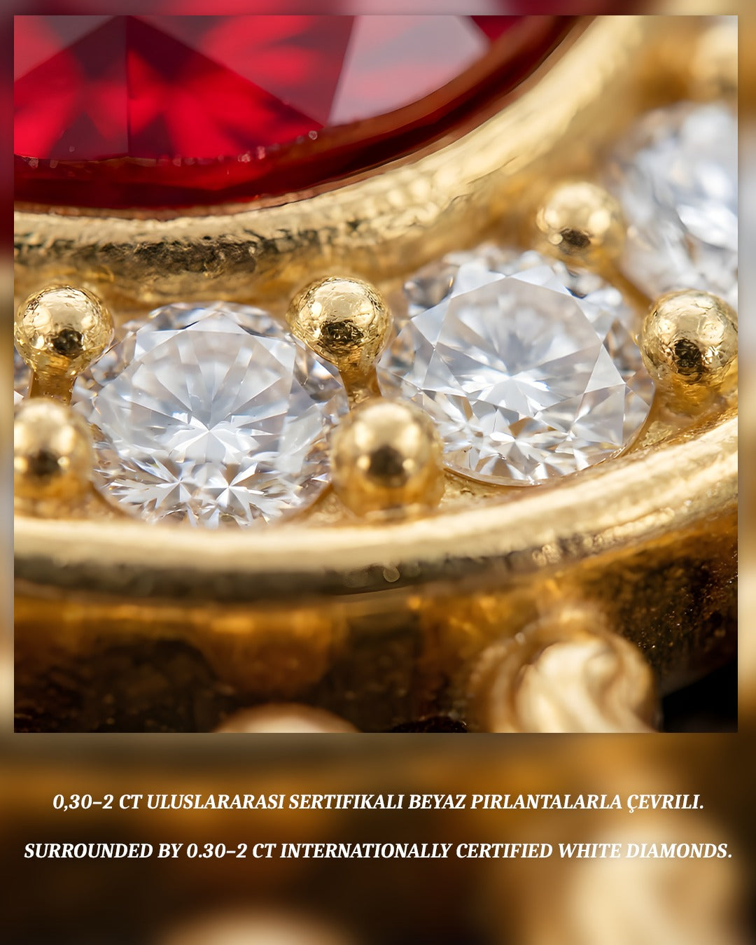 Keramet Kolye - 1 ct Kırmızı Yakut 18K Altın