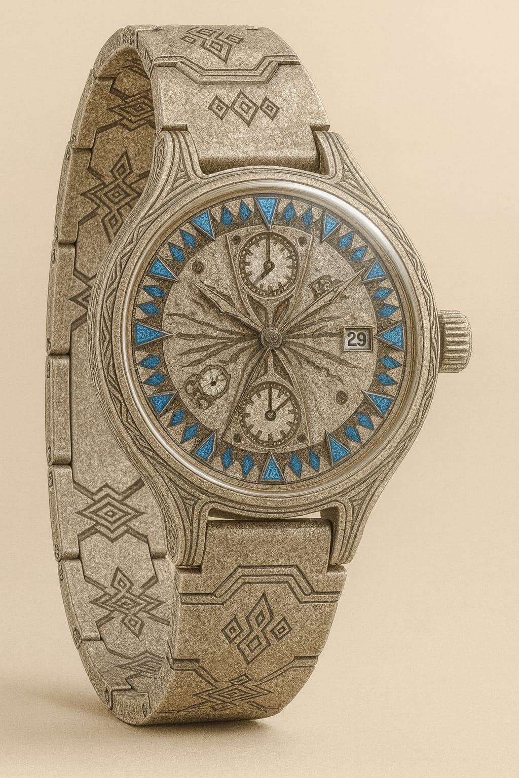 ÖZEL TASARIM 18 AYAR SARI BEYAZ ALTIN LIGHT OF ARTS SERİSİ KOL SAATİ